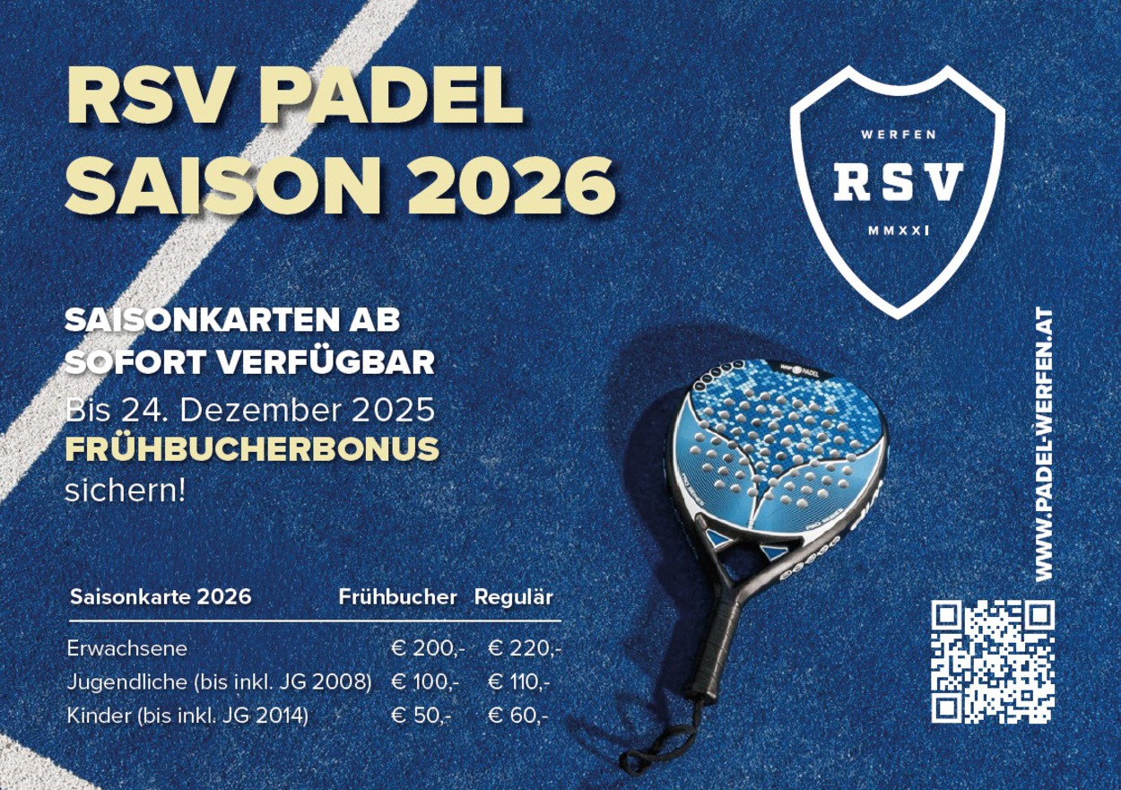 Frühbucher Aktion für die Saison 2026