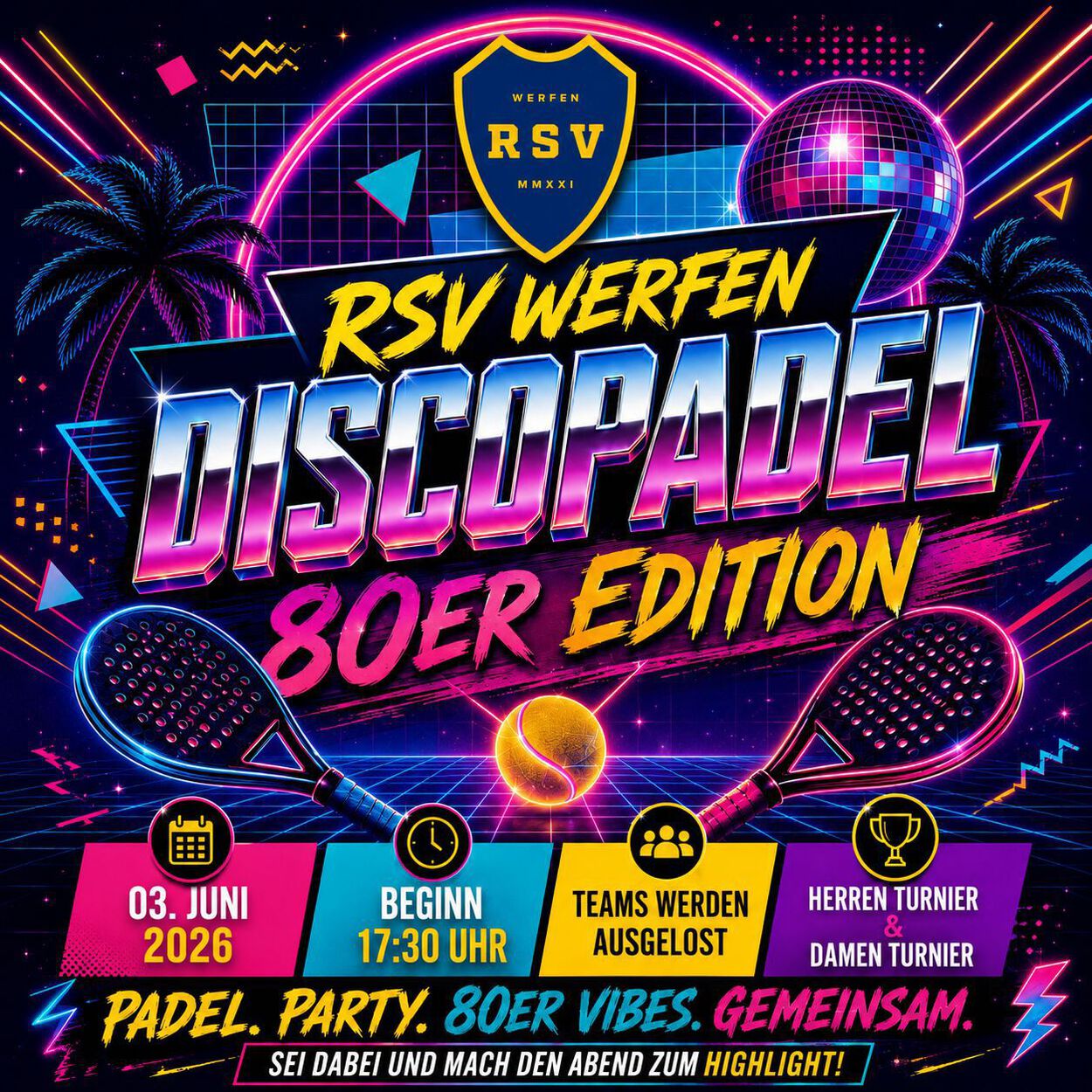 2. RSV Discopadel 2026 - 80er Edition